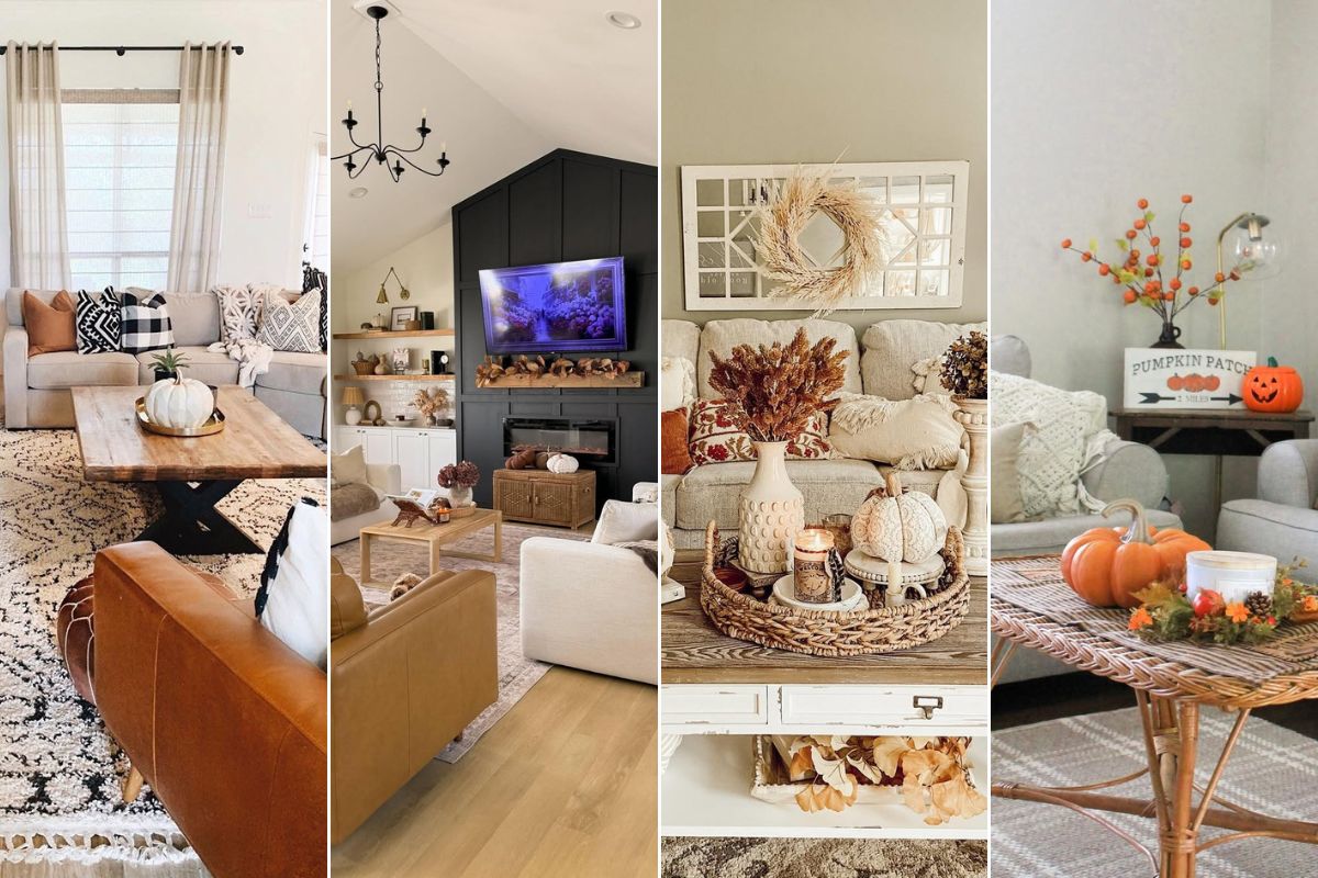 Cozy Fall Living Room Decor with Warm Colors